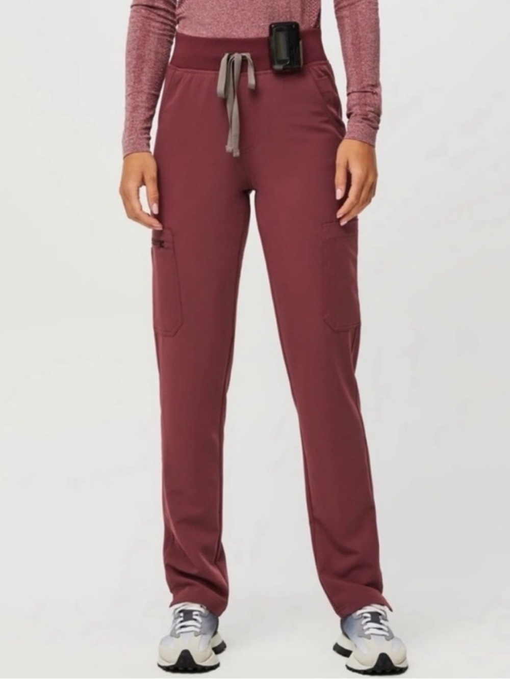 FIGS Women’s Dark Cherry Scrub Set